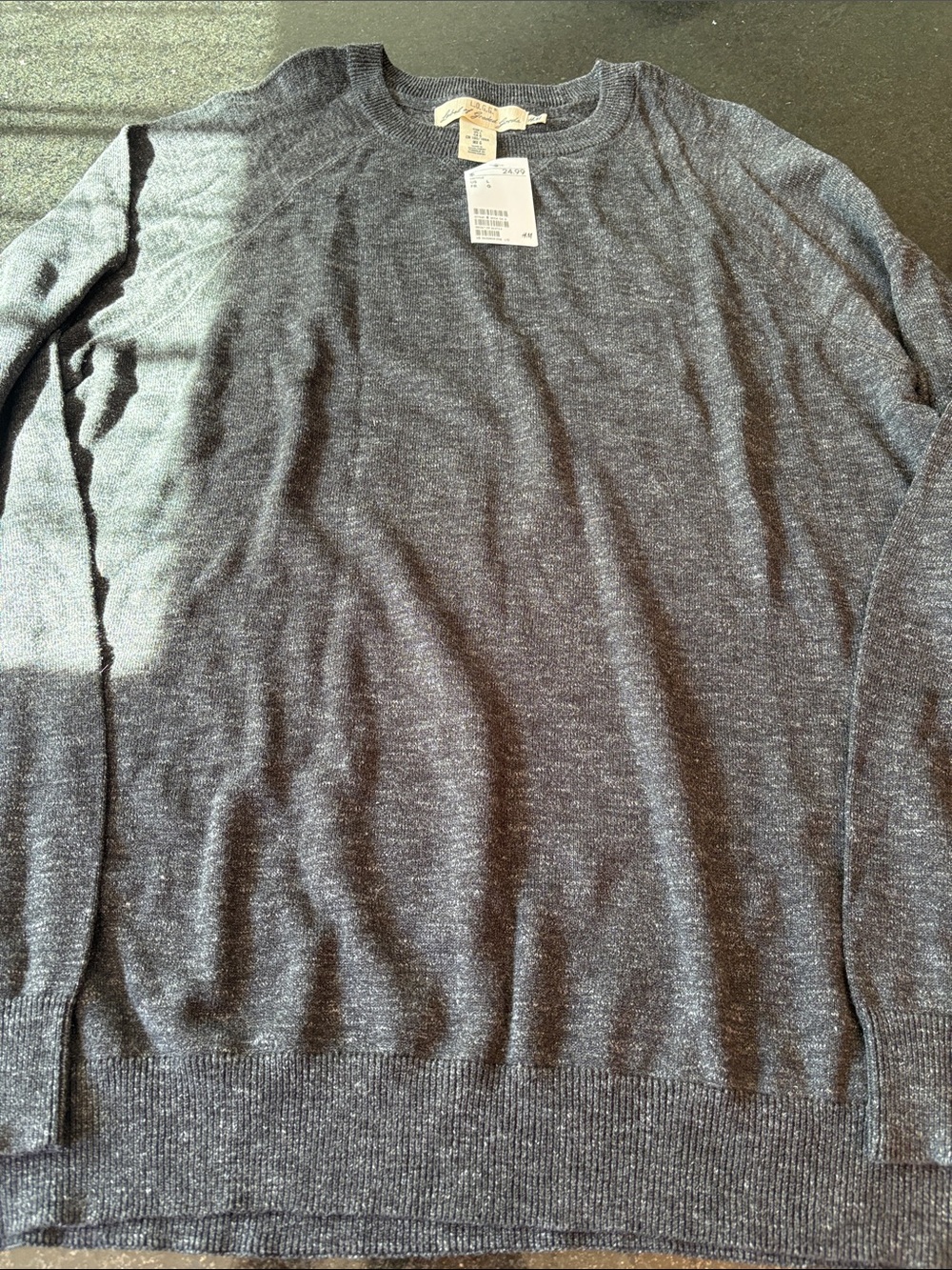 H&M Men's Charcoal Crewneck Sweater - Classic Knit
